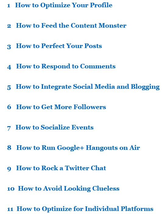 Table of Contents of the Art of Social Media 